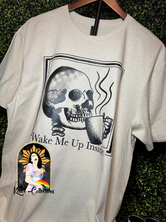 ☕ Wake Me Up Inside Cream Tee