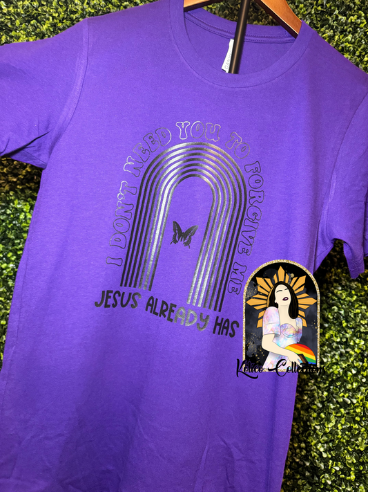 💜 “Jesus Already Has” Purple Tee